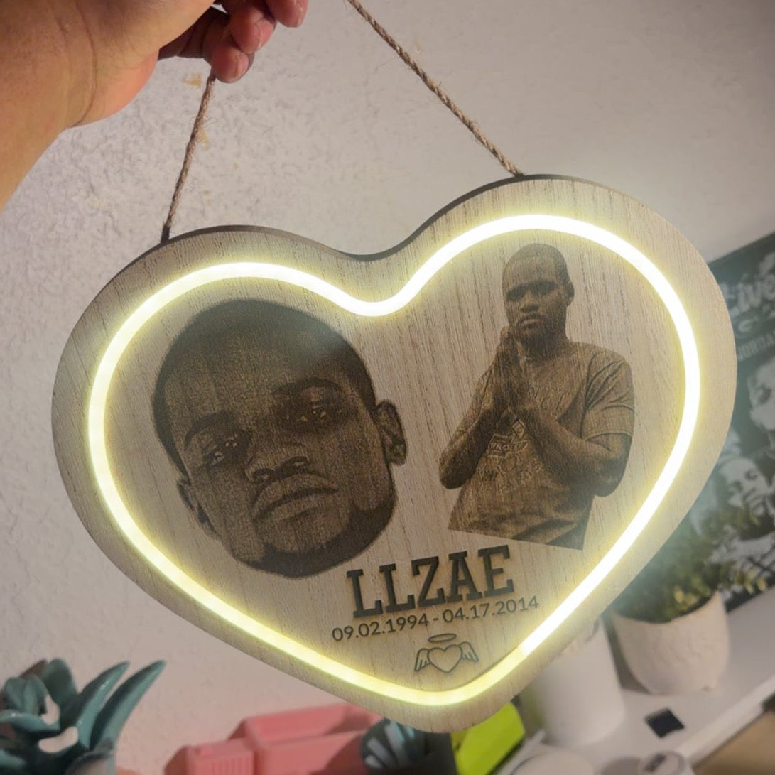 LED Wooden Heart