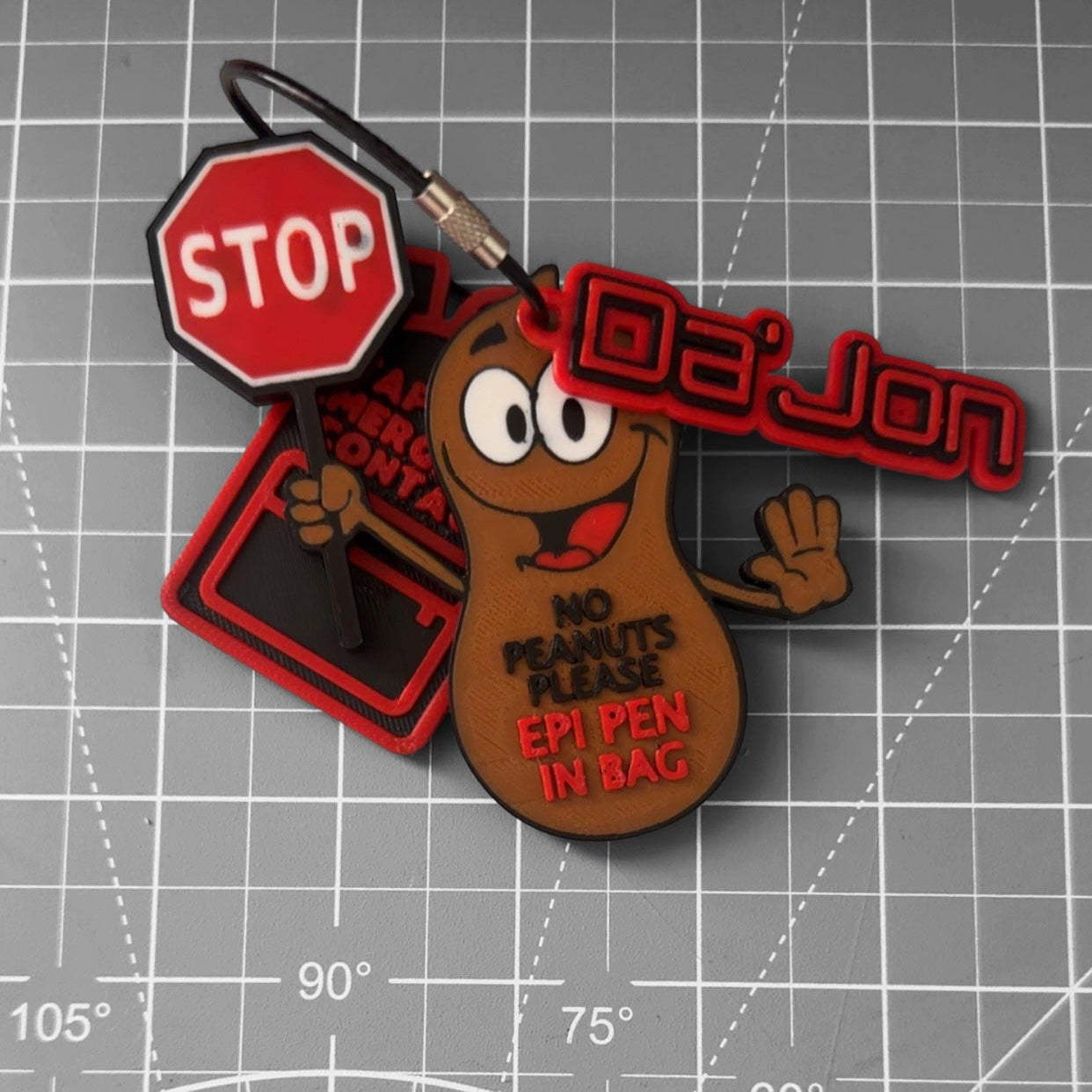 Peanut Allergy Keychain