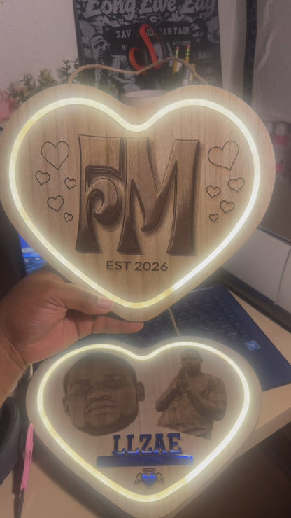 LED Wooden Heart